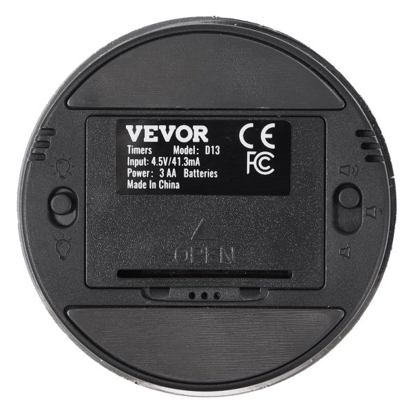 VEVOR Digital Kitchen Timer Magnetic Countdown Countup Timer & Large LED Display - Image 3